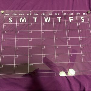 Clear Acrylic Wall Calendar for Home Office